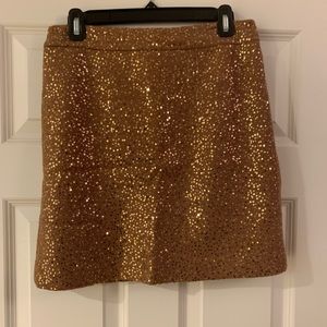 Loft Gold Sequin skirt